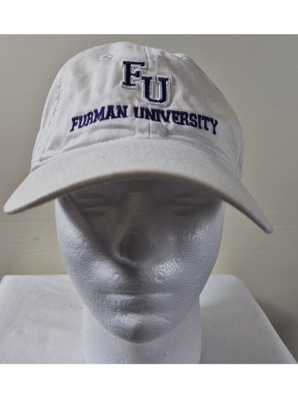 Furman University Paladins Legacy White Adj. Embroidered Baseball Cap Hat